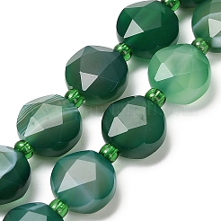 Натуральные полосатые агатовые бусы G-C116-A180-01C