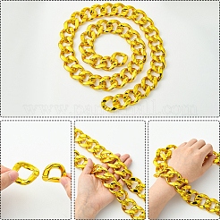 1 шт. акриловые кубинские цепочки для мужчин&nbsp;NJEW-SP0001-09B-G