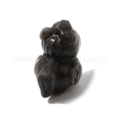 Obsidianperlen mit natürlichem Silberglanz&nbsp;G-L656-A01-01