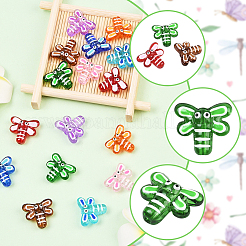 16шт 8 цвета бусины с эмалью лэмпворк ручной работы&nbsp;LAMP-PA0001-39