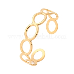 Браслеты-манжеты из нержавеющей стали 304 для женщин BJEW-D306-02G