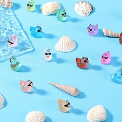 60шт 12 цвета светящиеся прозрачные подвески из смолы&nbsp;CRES-SZ0001-38