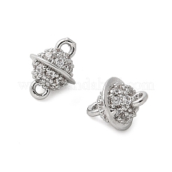 Шармы-соединители из латуни с микропаве из кубического циркония&nbsp;KK-U056-36P