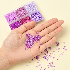 4500шт 6 стиля 12/0 стеклянных бисера&nbsp;SEED-YW0001-27F