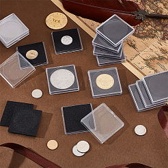 50шт 2-х стилистический пластиковый ящик для хранения монет&nbsp;AJEW-GA0009-09B