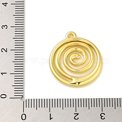 304ステンレスペンダント  18KGP本金メッキ  フラットラウンド  23.5x20.5x2mm  穴：1.6mm&nbsp;STAS-Q322-27G-02