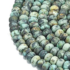 Бусы натуральная африканская бирюза (яшма) G-P575-A20-8x5mm
