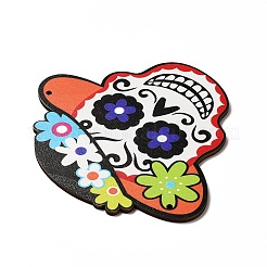 Большие подвески из дерева с односторонним принтом&nbsp;WOOD-I010-09F