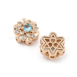 Стойки обшивки латунь микро проложить кубического циркония бусы KK-F879-03G-01