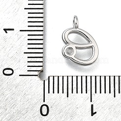 Colgante micropavé cubic zirconia de latón&nbsp;KK-B132-12P-E