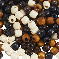 200 шт. 4-х цветные крашеные бусины из натурального кленового дерева WOOD-PA0001-02