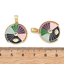 Latón micro pavimenta los colgantes coloridos de la circona cúbica&nbsp;CU-T001-02G