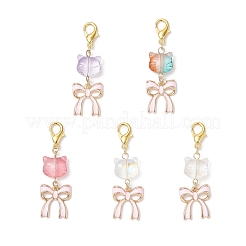 5 шт. подвесные украшения из стекла и эмали&nbsp;HJEW-JM04308