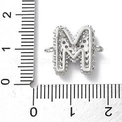 Латунные микро-паве кубические цирконии буквы соединения KK-I717-04M-P