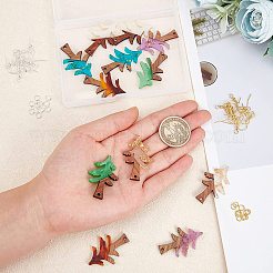 DIY-Sets zur Herstellung baumelnder Ohrringe aus Walnussholz&nbsp;DIY-OC0006-64