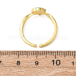 Manschettenringe aus Messing mit Mikropavé-Zirkonia für Damen&nbsp;RJEW-K309-39A-G