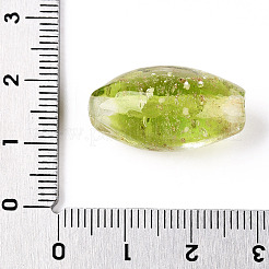 Светящиеся бусины лэмпворк из золота и песка ручной работы FOIL-T006-01A