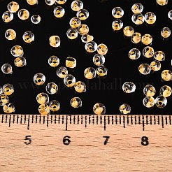 内側の色が透明なガラスシードビーズ8/0個  ティアドロップ  トップ掘削  砂茶色  3~3.5x3x2~2.5mm  穴：0.8~0.9mm  約15000個/ポンド&nbsp;SEED-T007-06F