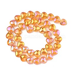 Гальванизированная нить из прозрачных стеклянных бусин&nbsp;EGLA-A045-01-AB01