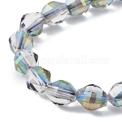 Стеклянные бусины с гальваническим покрытием  EGLA-L045-H-HP02