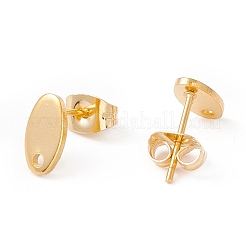 201 фурнитура для сережек-гвоздиков из нержавеющей стали с отверстием EJEW-A071-01C-G