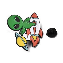 Épingles en émail extraterrestre sur fusée&nbsp;JEWB-D310-01EB-03