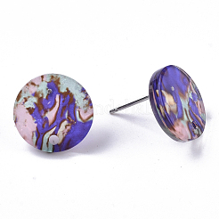 Серьги-гвоздики из ацетата (смолы) целлюлозы KY-R022-015