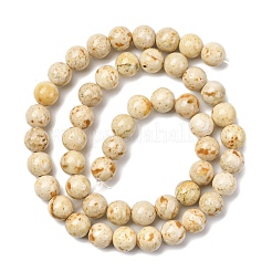 Нити из натурального окрашенного мрамора&nbsp;G-P593-8mm-06