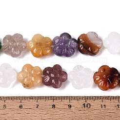 Colliers de perles sculptées en pierre naturelle et synthétique mélangée&nbsp;G-Q608-20
