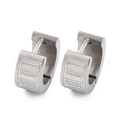 Серьги-кольца из нержавеющей стали 304 с эффектом полировки EJEW-M001-16P