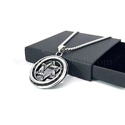 Винтажное кольцо из нержавеющей стали с подвеской в виде звезды Давида в стиле хип-хоп&nbsp;VB8861