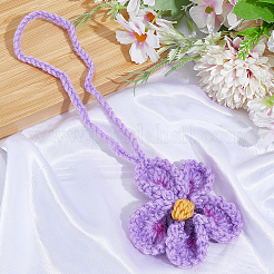 Handgefertigte Blumenanhänger aus Polyester&nbsp;HJEW-WH20020-011A