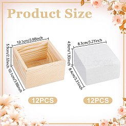 12 Stück Holzverpackungsboxen&nbsp;DIY-GA0009-81