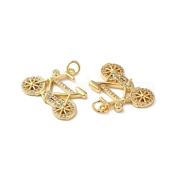 Подвески из кубического циркония с покрытием из латуни KK-O142-21G