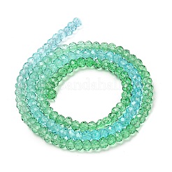 Brins de perles de verre peints transparents&nbsp;LS-DGLA-A034-T1mm-A17