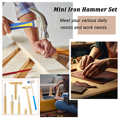 Набор из 1 железного молотка и 1 мини-молотков из нержавеющей стали&nbsp;AJEW-OC0005-37