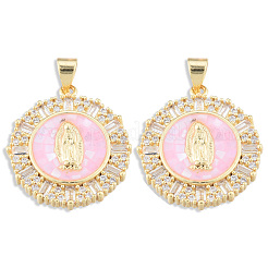 Pendentifs en laiton zircon cubique transparent&nbsp;KK-N227-100C