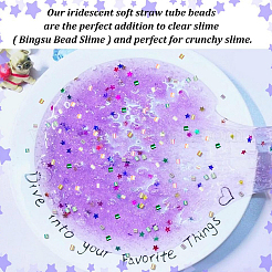 80 г двухцветных пластиковых трубчатых бусин KY-HY0001-14A