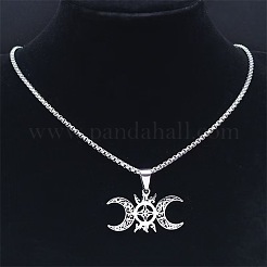 Полые подвески в виде богини луны 201 из нержавеющей стали для женщин FS-WGF6F96-01