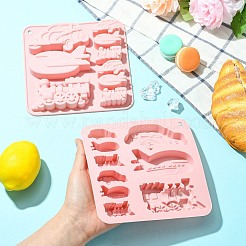 2 шт. розовые силиконовые Молды на тему транспорта для изготовления печенья в стиле «сделай сам»&nbsp;ST-CJ0007-54