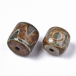 Тибетского стиля бусы дзи TDZI-N001-014B