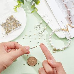 300 шт. 3-цветная стойка с покрытием и вакуумным покрытием PVD латунные круглые разделительные бусины&nbsp;KK-FH0003-54