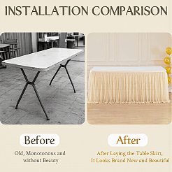 Юбка для стола из полиэстера&nbsp;AJEW-WH20019-110C