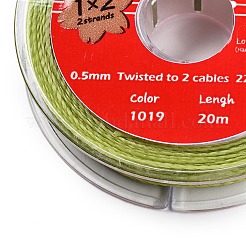 2-fädige runde Kordeln aus gewachster Baumwolle&nbsp;YC-T004-01A-22