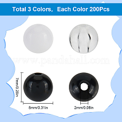 3 цвет прозрачные и непрозрачные акриловые бусины MACR-SC0001-77B