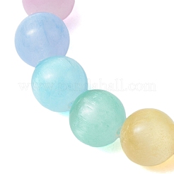 Braccialetti con perline di selenite naturale tinte rotonde color macaron da 10 mm&nbsp;BJEW-JB10781