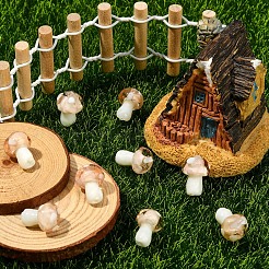 10 stücke pilz handgefertigte Bunte Malerei perlen&nbsp;LAMP-YW0001-08C