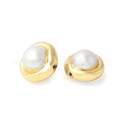 Гальванические бусины из натурального культивированного пресноводного жемчуга KK-P305-03G