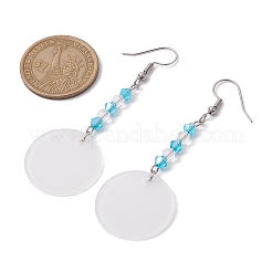 Пустые акриловые серьги с подвесками EJEW-JE05665-02