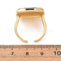 Messing Micro Pave Zirkonia Manschette offene Ringe&nbsp;CU-CBAB3AD-13G